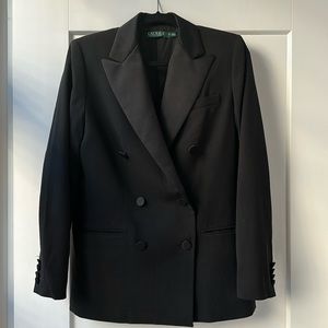 Ralph Lauren double breasted tuxedo blazer